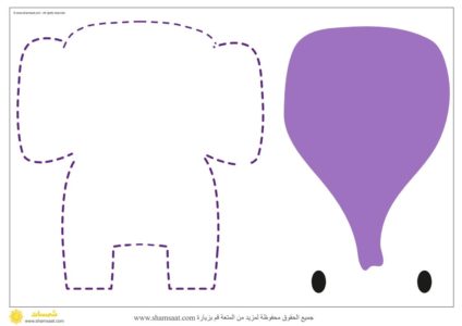 فيل - اكمال رسم - لوحات معجون - قص ولصق  (1)