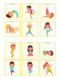 Kids Yoga  - بطاقات تمارين اليوغا للاطفال