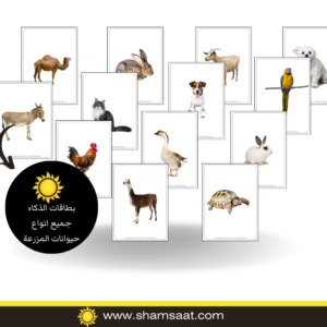 بطاقات الذكاء جميع انواع حيوانات المزرعة - الرضع - الطفل الدارج - مصورة