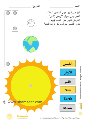 دروس الفضاء للأطفال - دوران الأرض حول الشمس