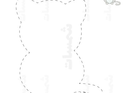 رسم وقص القطة مع كتابة حرف القاف باول الكلمة1.jp مع تشكيل1