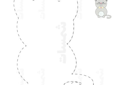 رسم وقص القطة مع كتابة حرف القاف باول الكلمة114