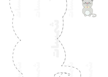 رسم وقص القطة مع كتابة حرف القاف باول الكلمة115