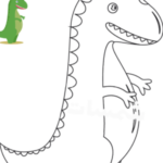 تلوين صورة ديناصور – تلوين ديناصور مع صورة ملونة